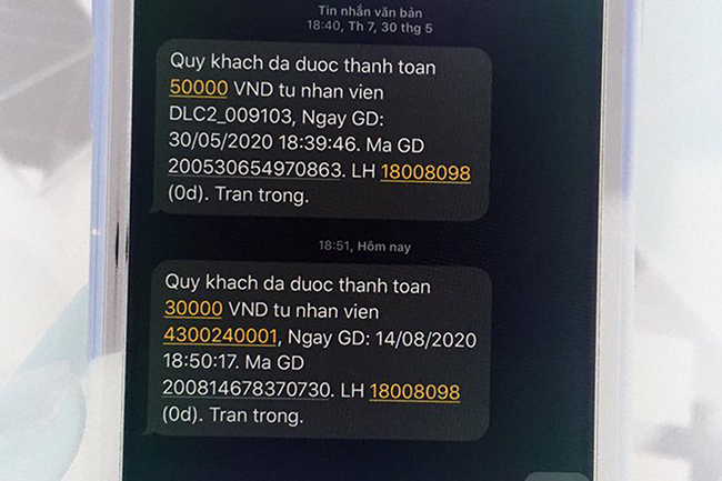 Quý khách đã được thanh toán từ nhân viên Quý khách đã được thanh toán từ nhân viên