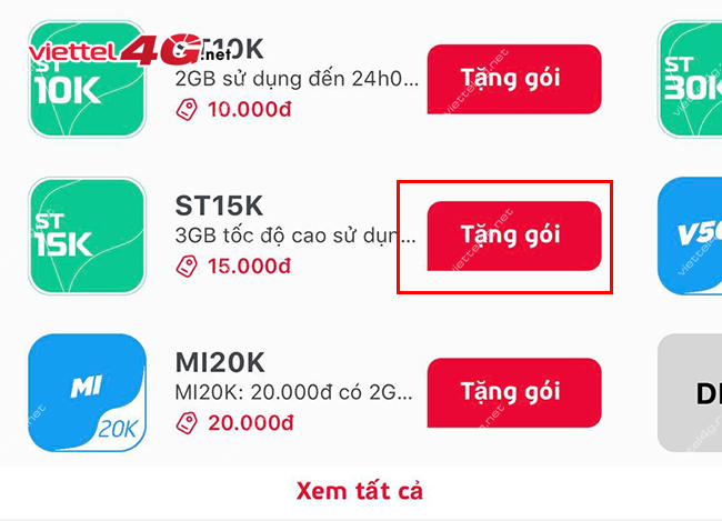 Cách tặng gói ST15K cho thuê bao khác Cách tặng gói ST15K cho thuê bao khác