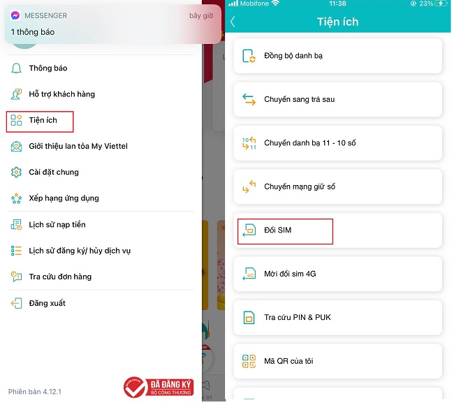 Cách đổi sim 4G trên My Viettel Cách đổi sim 4G trên My Viettel