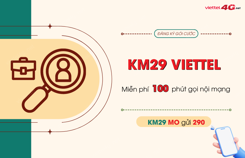 Cach dang ky goi KM29 viettel