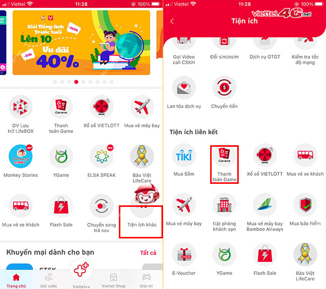 Cách mua thẻ Garena trên My Viettel Cách mua thẻ Garena trên My Viettel