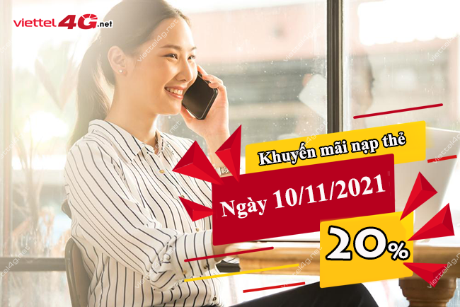 Khuyến mãi Vietetl ngày 10/11/2021 Khuyến mãi Vietetl ngày 10/11/2021
