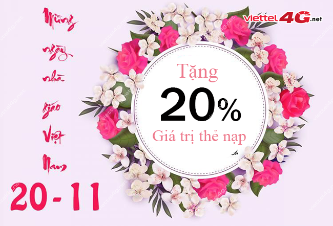 Khuyến mãi Viettel ngày 20/11/2021 Khuyến mãi Viettel ngày 20/11/2021