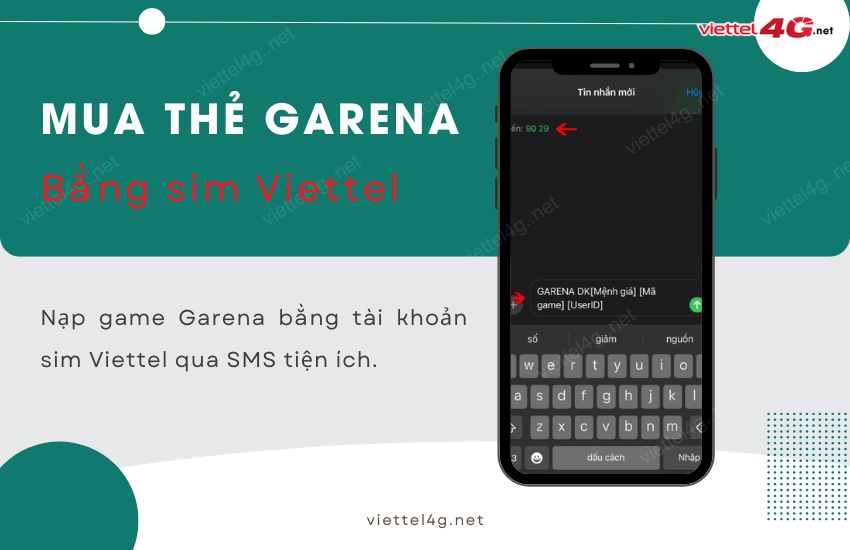 cach mua the garena bang sim viettel