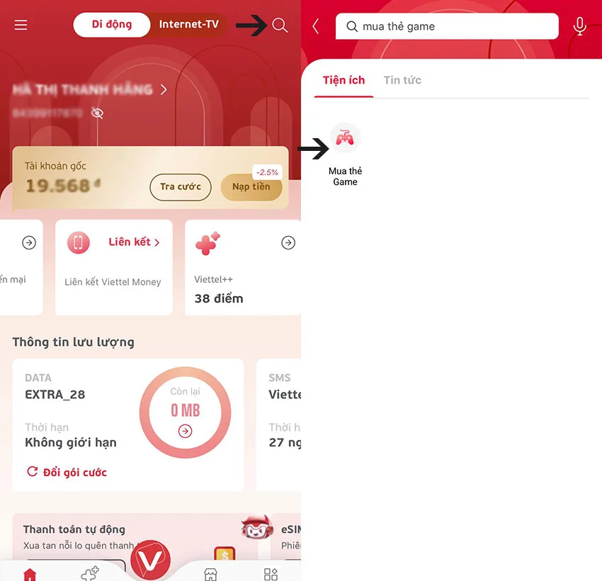 cach mua the garena tren my viettel