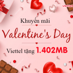 Khuyến mãi Viettel tặng data Valentine 2022