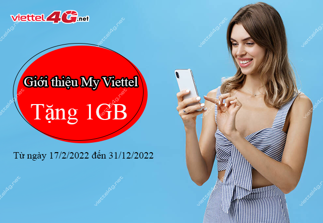 Khuyến mãi giới thiệu My Viettel nhận 1GB miễn phí