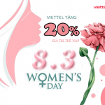 Viettel tặng 20% thẻ nạp ngày 8/3