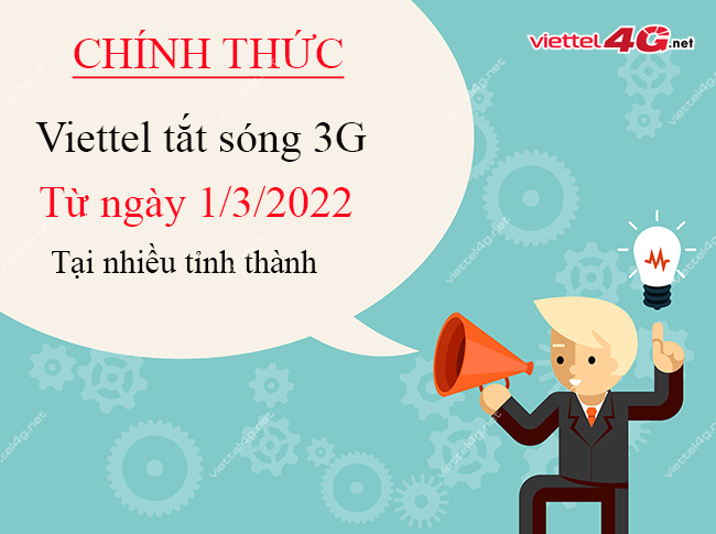 Viettel tắt sóng 3G tại nhiều tỉnh thành từ 1/3/2022