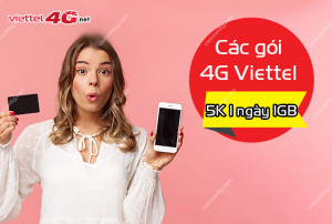Gói cước 4G Viettel 5K 1 ngày 1GB