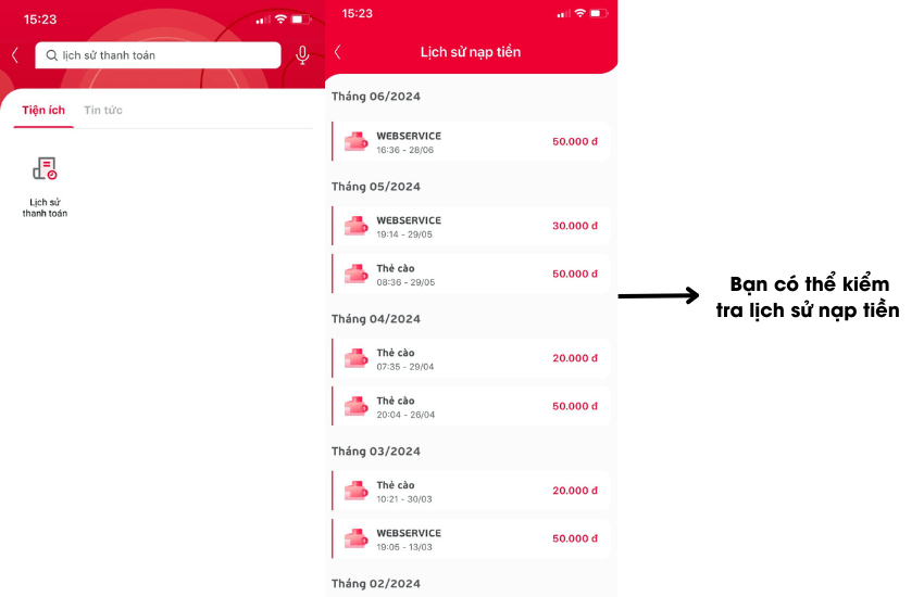 kiem tra lich su nap tien viettel 