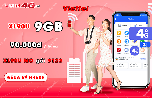 goi cuoc XL90U Viettel