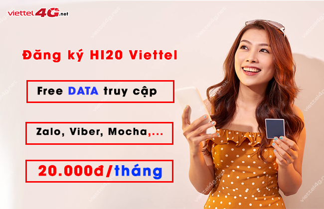 dang ky goi cuoc HI20 Viettel