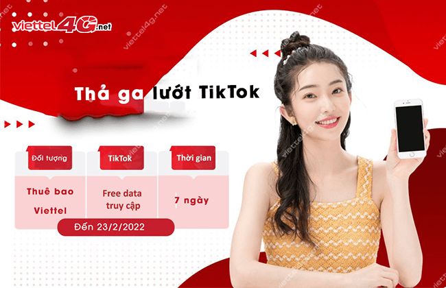 chuong trinh viettel khuyen mai mien phi truy cap tiktok 7 ngay