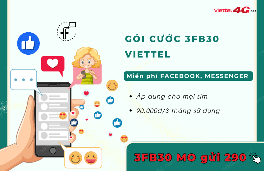 dang ky goi cuoc 3FB30 Viettel