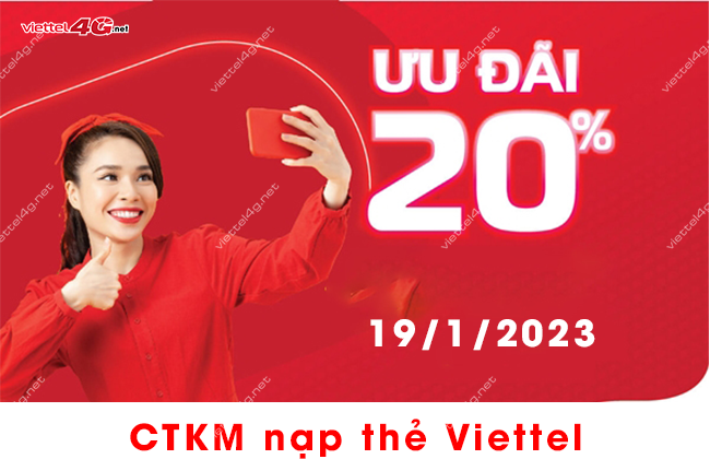 chuong trinh khuyen mai nap the viettel 19 1 2023