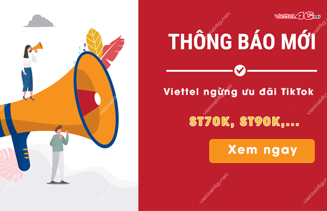 viettel ngung uu dai tiktok goi cuoc 4G