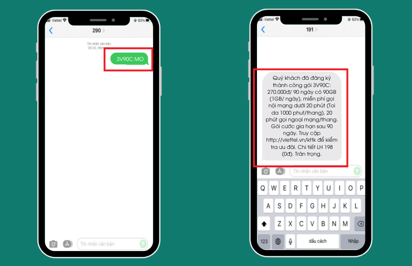 Cach dang ky goi 3V90C Viettel