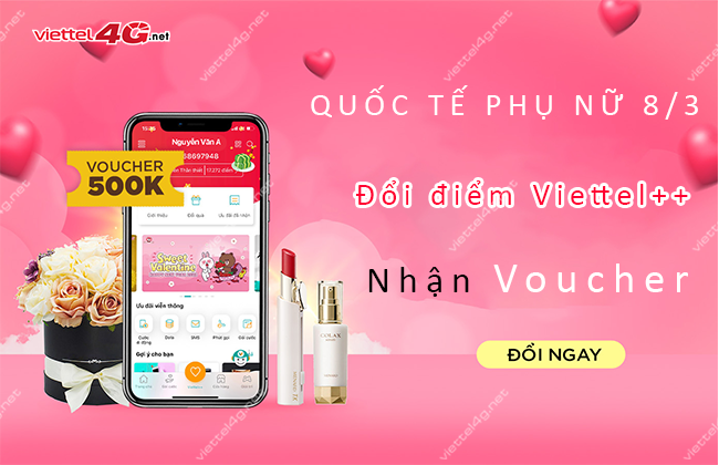 doi diem nhan voucher 8 3 cua viettel