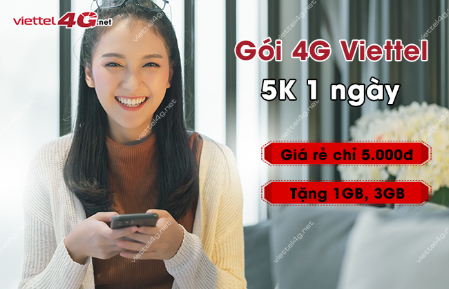 goi 4g viettel 5k 1 ngay