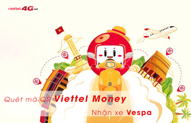 huong dan quet ma qr nhan xe vespa tren viettel money