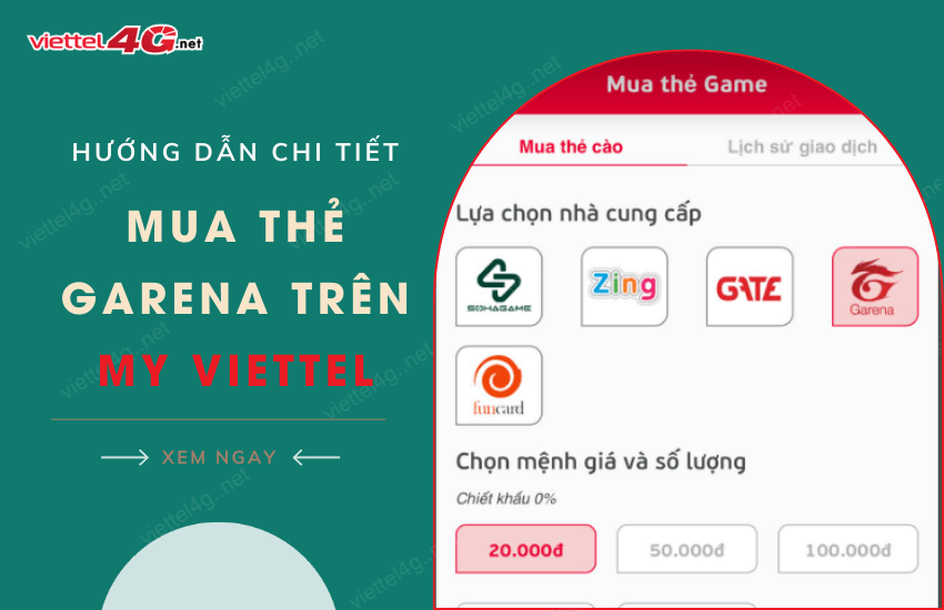 cach mua the garena tren my viettel