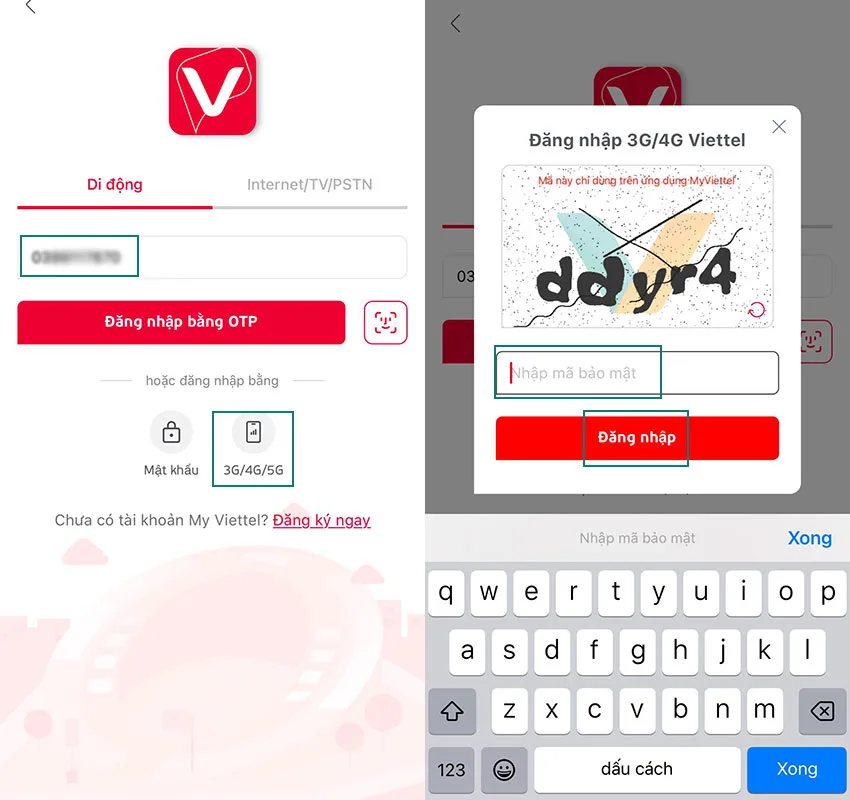 dang nhap my viettel khong can ma otp