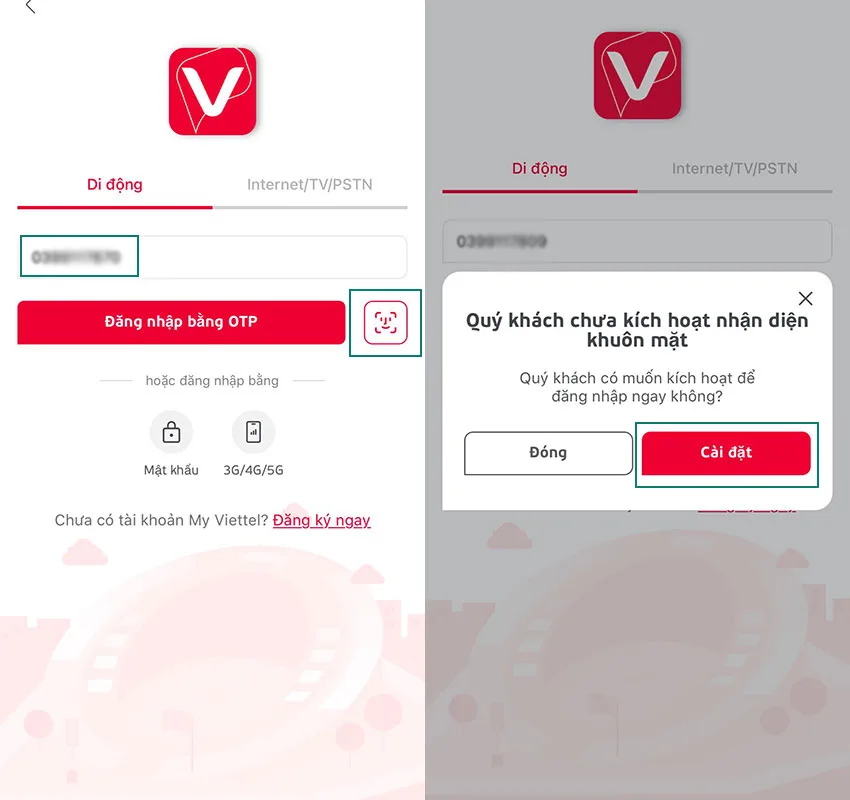 dang nhap my viettel khong can ma otp