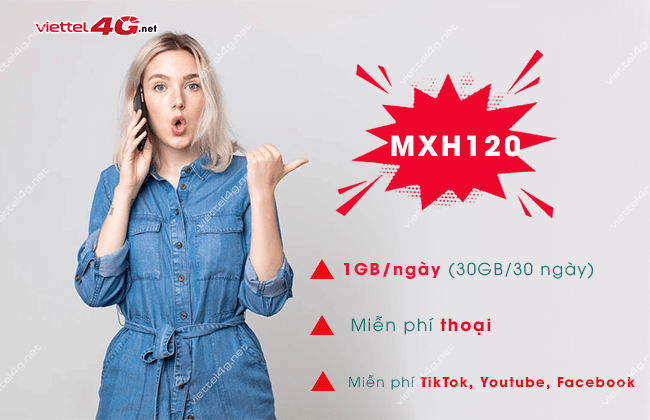 dang ky goi cuoc MXH120 Viettel