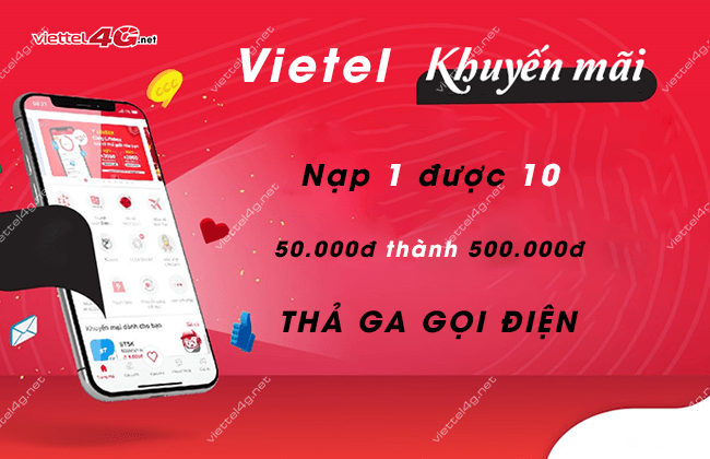 viettel khuyen mai nap 1 duoc 10 the nap