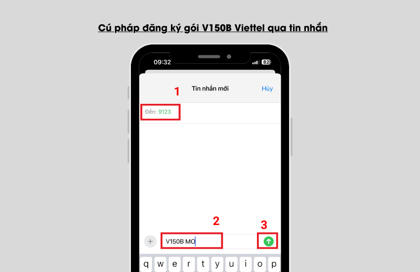 Cu phap dang ky goi V150B Viettel qua tin nhan