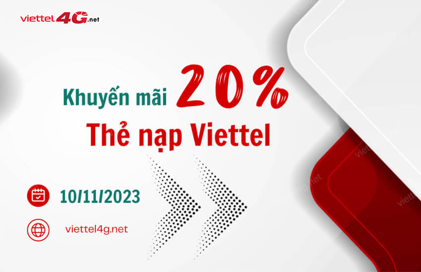 khuyen mai 20 the nap viettel 10 11 2023