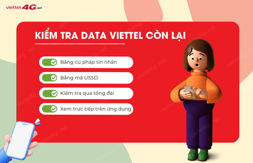 Cach kiem tra dung luong 4G Viettel con lai