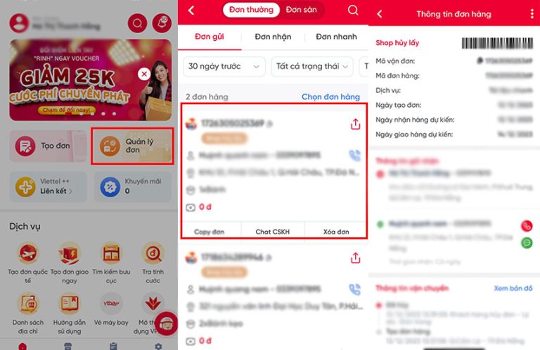 Các trạng thái đơn hàng Viettel Post và cách kiểm tra