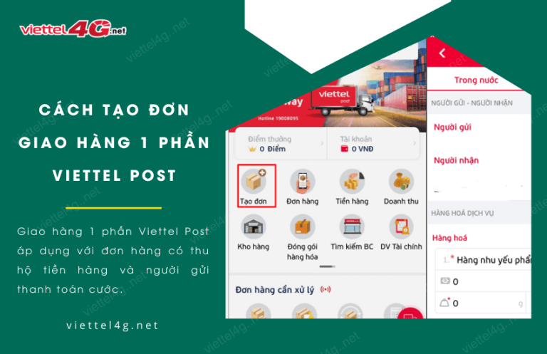 Cách tạo đơn giao hàng 1 phần Viettel Post ít người biết