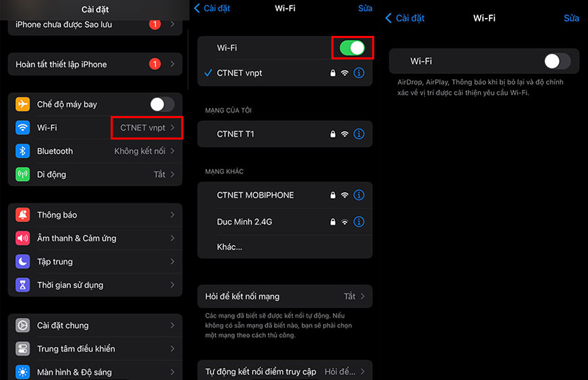 cach tat wifi tu bat tren iphone