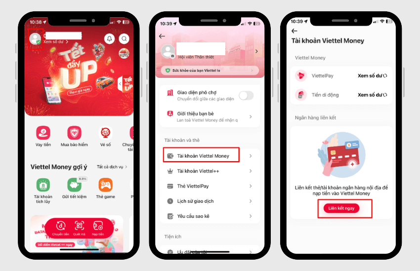 lien ket ngan hang voi viettel money