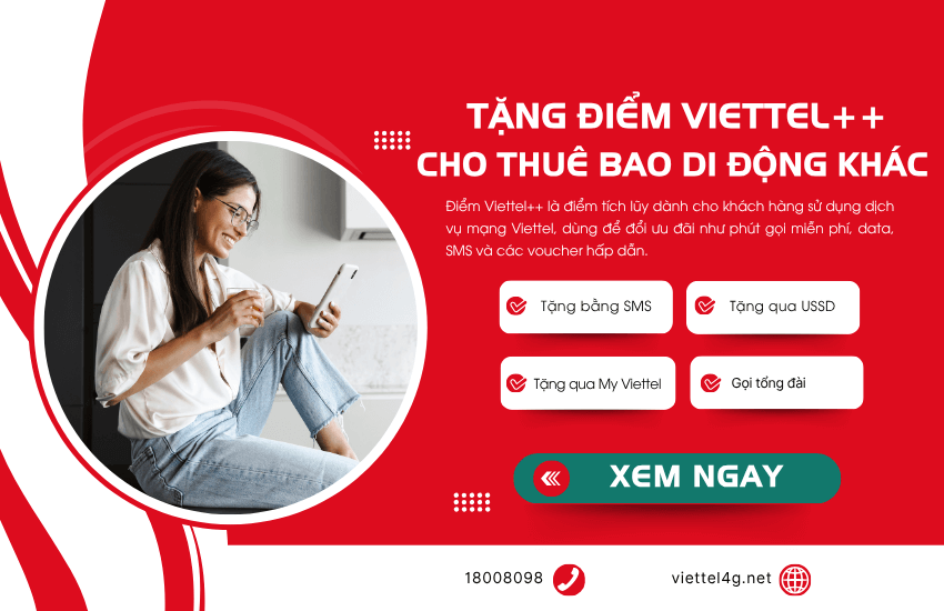 tang diem viettel cho thue bao khac