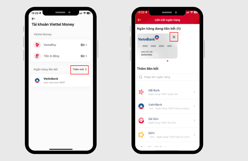 cach huy lien ket tai khoan viettel money voi tai khoan ngan hang