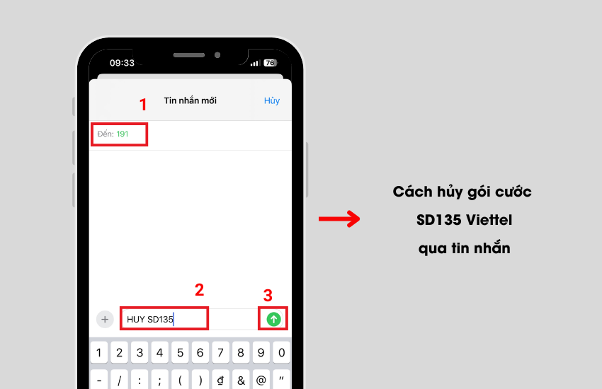 Cach huy goi SD135 Viettel qua tin nhan