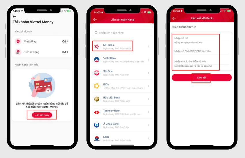 lien ket ngan hang mb voi viettel money