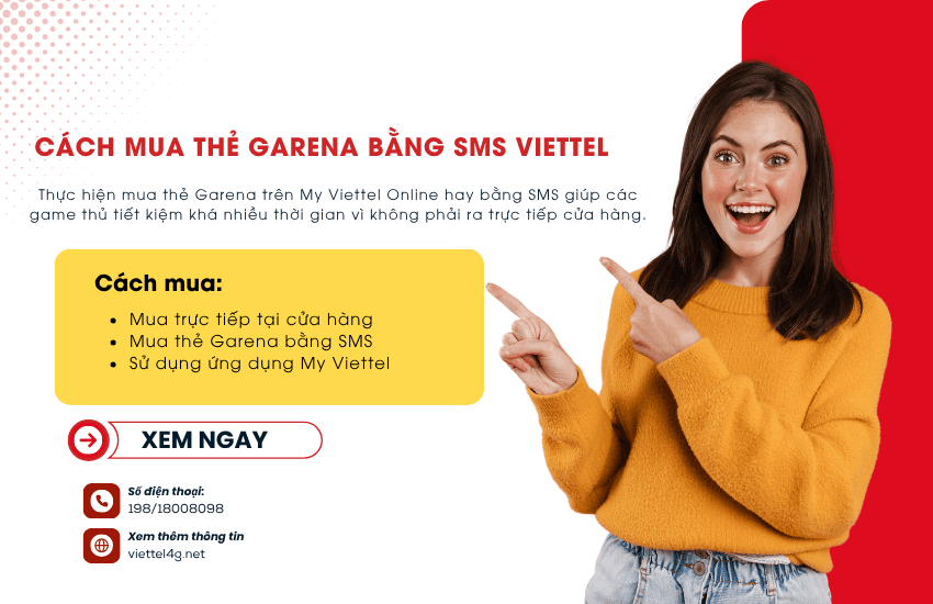 cach mua the garena bang sms viettel