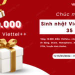 mung sinh nhat viettel 35 nam tang 10.000 diem viettel++