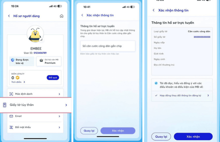 Cập nhật sinh trắc học MB Bank bằng NFC cho mọi người