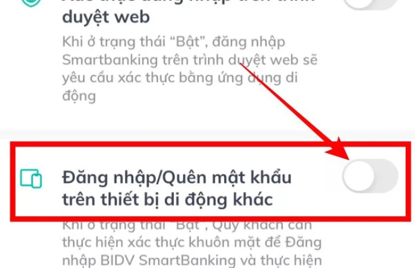 chua mo khoa tinh nang dang nhap bidv