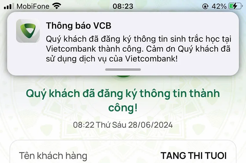 xac thuc khupn mat vietcombank khong duoc