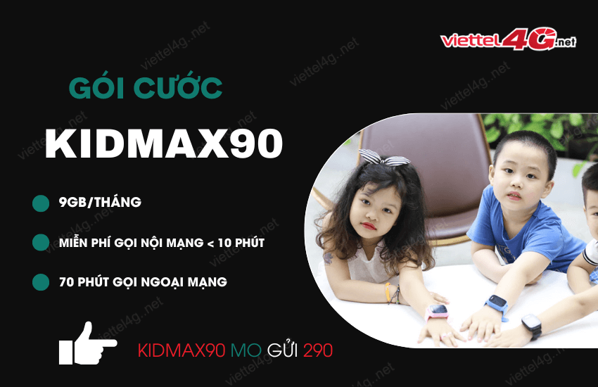 goi cuoc kidmax90 viettel