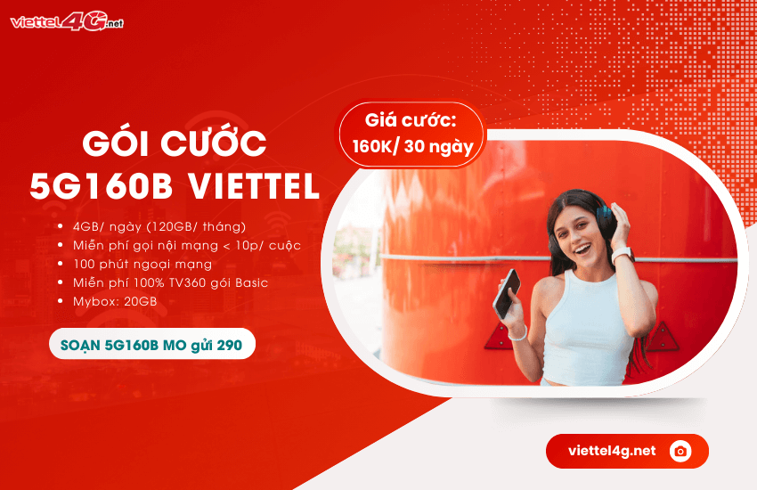 goi cuoc 5g160b viettel