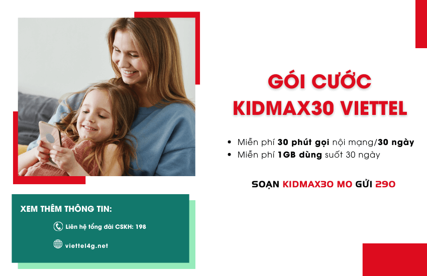 goi cuoc kidmax30 cua viettel