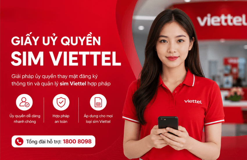 mau giay uy quyen sim viettel